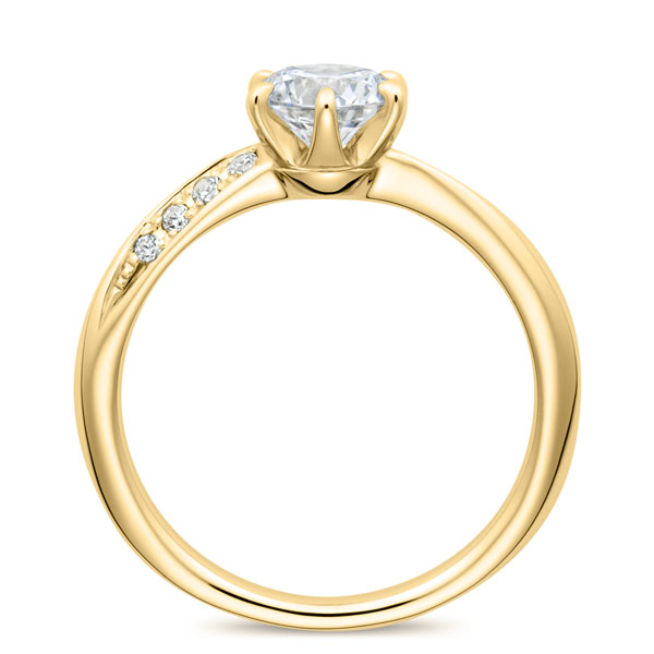 K18YG メテオール ダイヤモンド サイドストーン リング 0.7ct