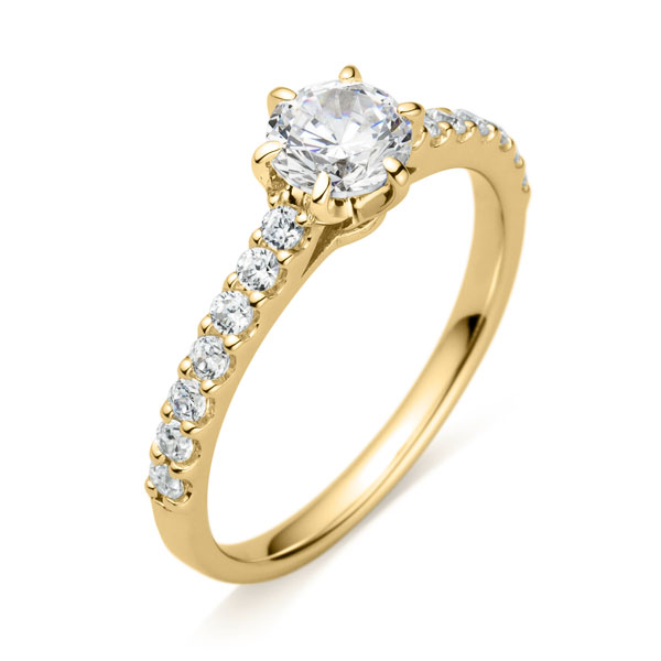 K18YG コテージ ダイヤモンド エタニティタイプ リング 0.5ct