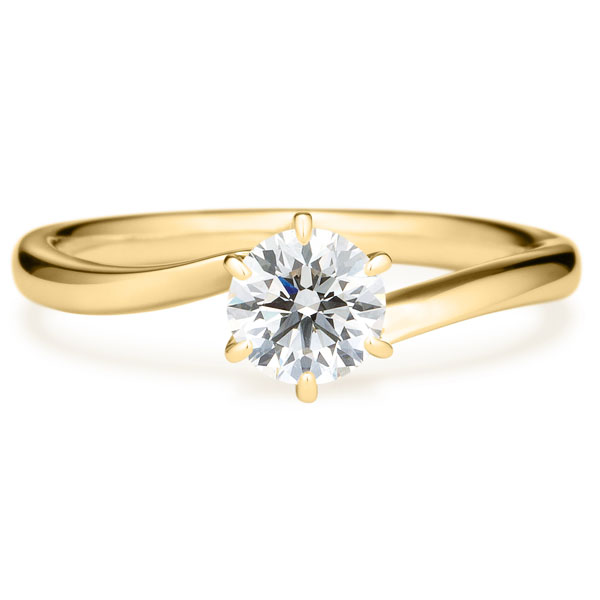 K18YG シンフォニア ソリティア リング 0.5ct