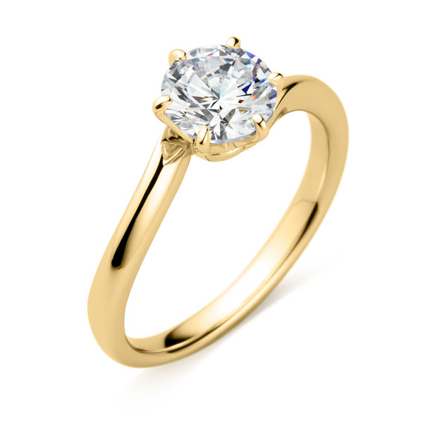 K18YG シンフォニア ソリティア リング 1.0ct