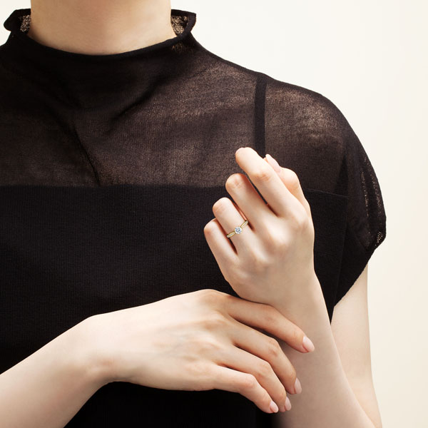 K18YG カーサ ダイヤモンド エタニティタイプ リング ミルグレイン 0.5ct