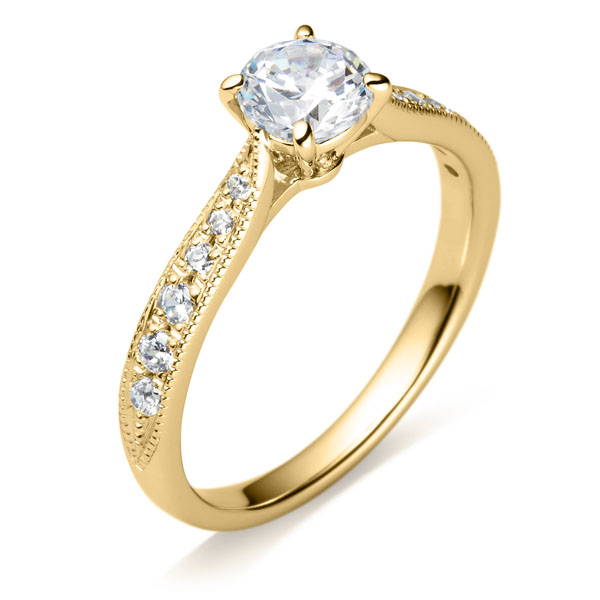 K18YG カーサ ダイヤモンド エタニティタイプ リング ミルグレイン 0.5ct