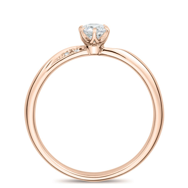 K18PG フィール ダイヤモンド サイドストーン リング 0.2ct