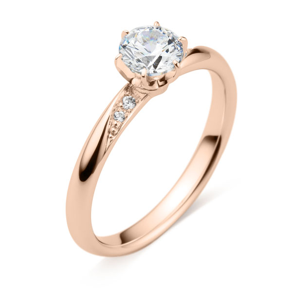 K18PG フィール ダイヤモンド サイドストーン リング 0.5ct