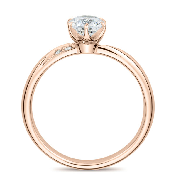 K18PG フィール ダイヤモンド サイドストーン リング 0.5ct