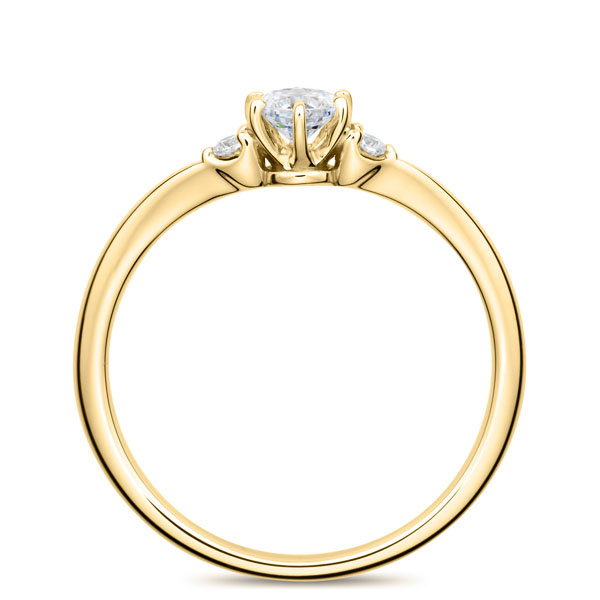 K18YG ビゼ ダイヤモンド サイドストーン リング 0.2ct｜婚約指輪