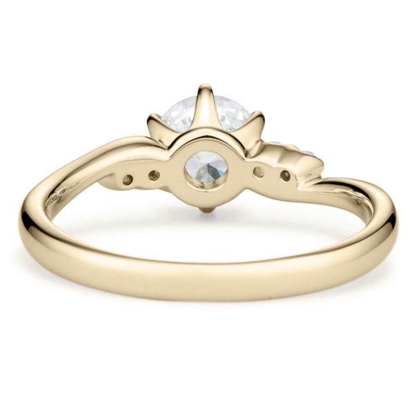 K18CG ロゼット ダイヤモンド サイドストーン リング 0.7ct｜婚約指輪