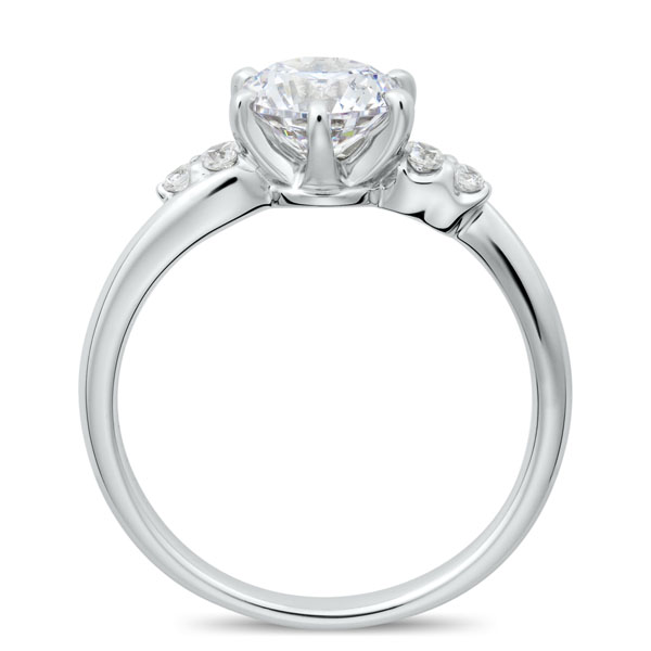 PT950 ロゼット ダイヤモンド サイドストーン リング 1.0ct