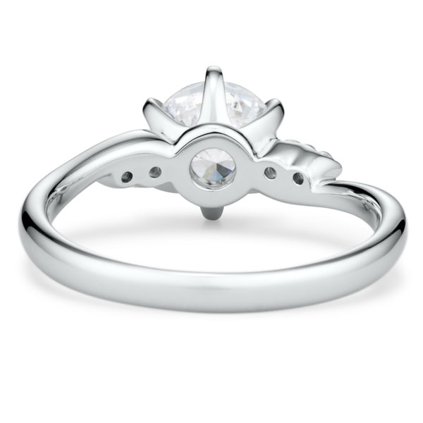 PT950 ロゼット ダイヤモンド サイドストーン リング 1.0ct