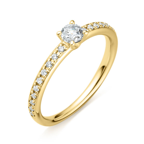 K18YG リラ ダイヤモンド エタニティタイプ リング 0.2ct｜婚約指輪