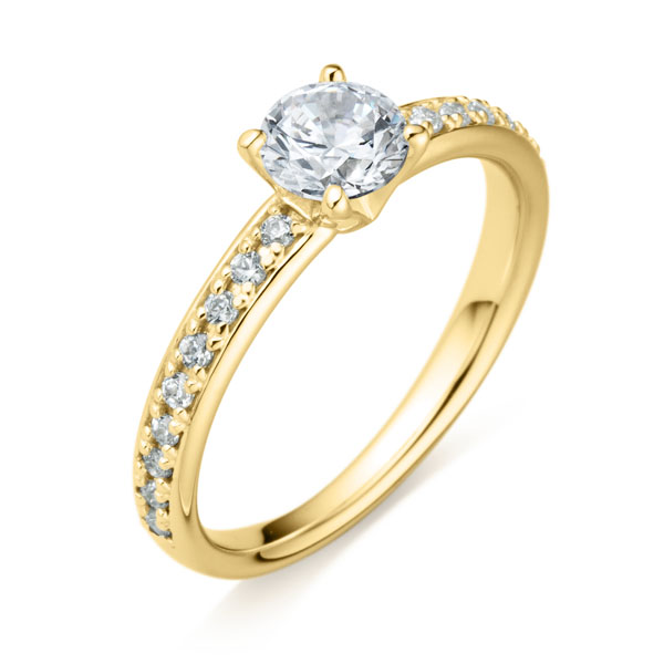 K18YG リラ ダイヤモンド エタニティタイプ リング 0.5ct