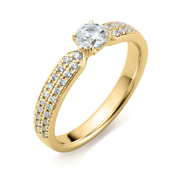 K18YG リオラ ダイヤモンド パヴェタイプ リング 0.3ct