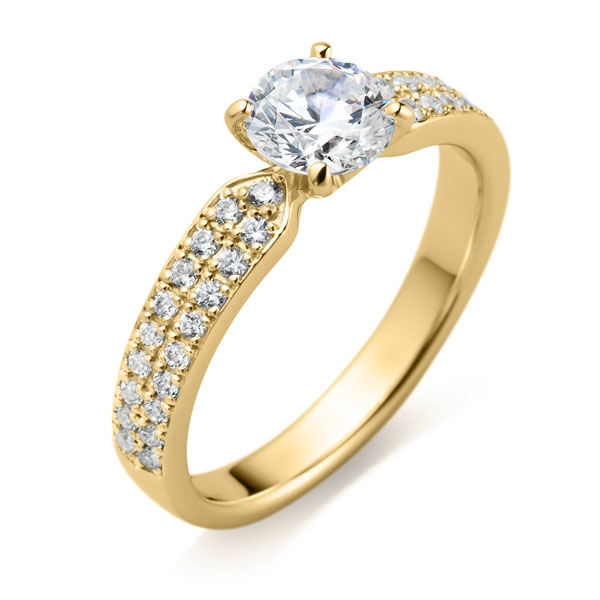 K18YG リオラ ダイヤモンド パヴェタイプ リング 0.7ct