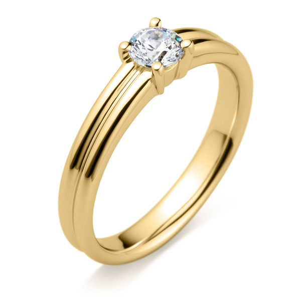 K18YG ルノ ソリティア リング 0.3ct