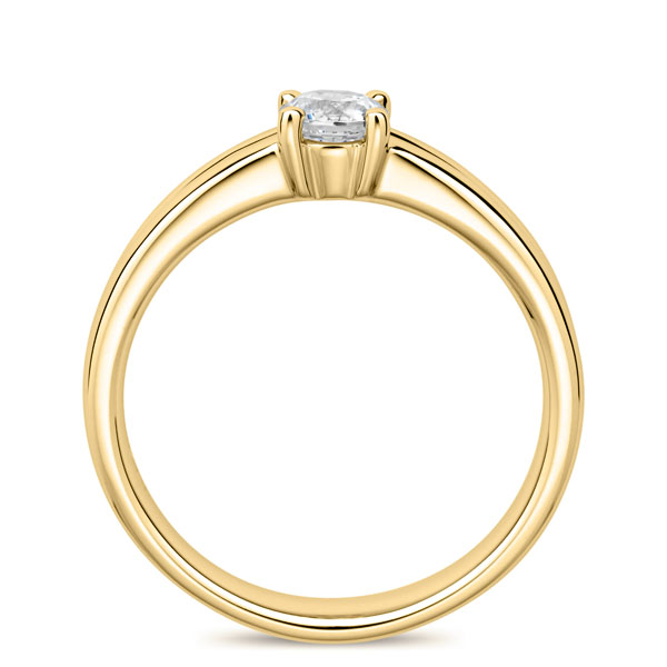 K18YG ルノ ソリティア リング 0.3ct