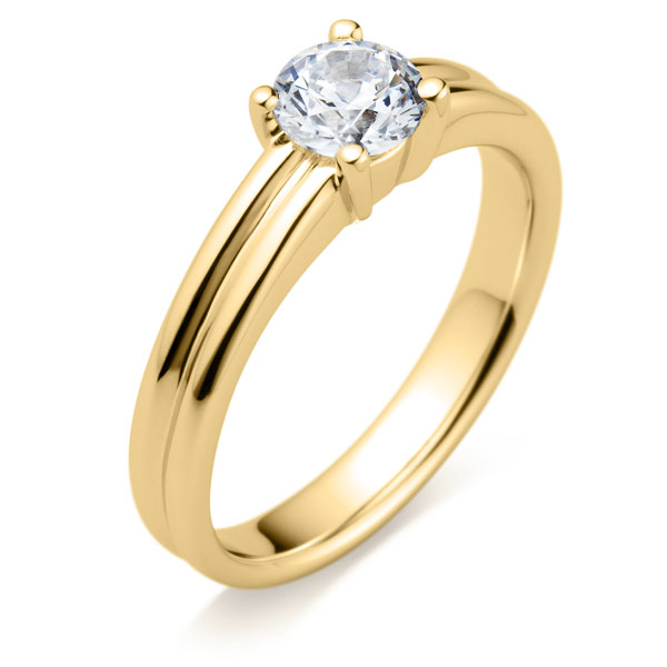 K18YG ルノ ソリティア リング 0.5ct