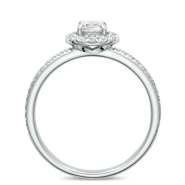 PT950 ルミリス ダイヤモンド エタニティタイプ ヘイロー リング 0.3ct