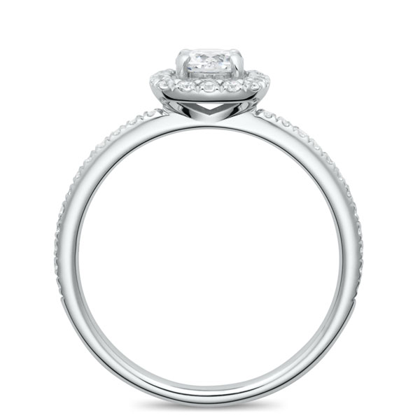 PT950 フィリス ダイヤモンド エタニティタイプ ヘイロー リング 0.3ct