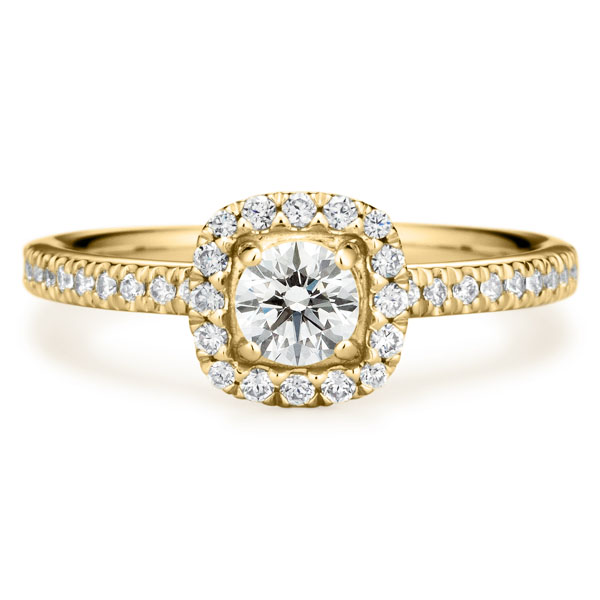 K18YG フィリス ダイヤモンド エタニティタイプ ヘイロー リング 0.3ct