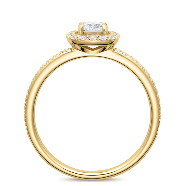 K18YG フィリス ダイヤモンド エタニティタイプ ヘイロー リング 0.3ct