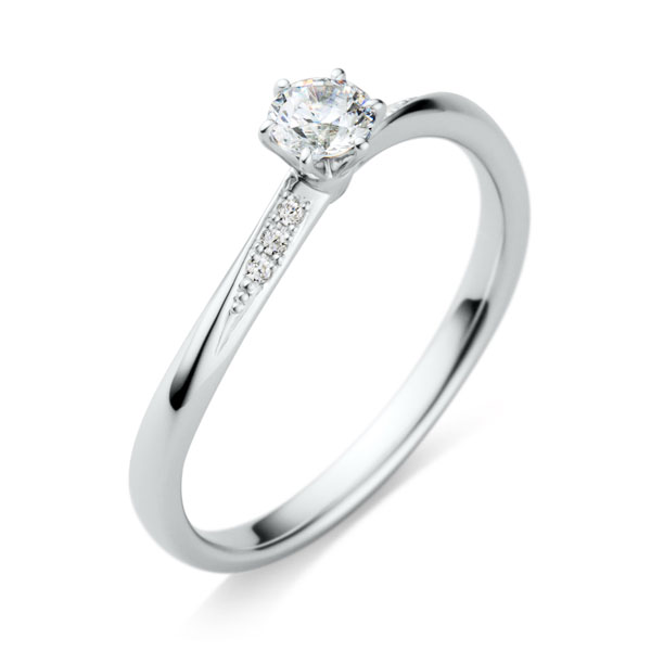PT950 ナチュレル ダイヤモンド サイドストーン リング 0.2ct