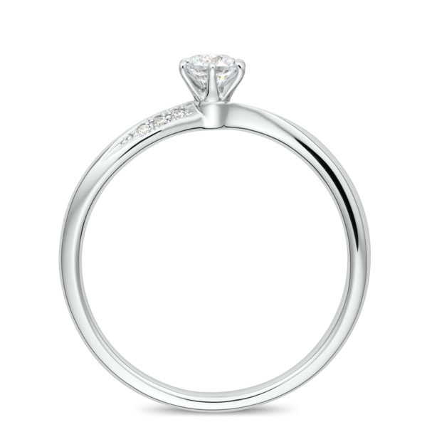 PT950 ナチュレル ダイヤモンド サイドストーン リング 0.2ct
