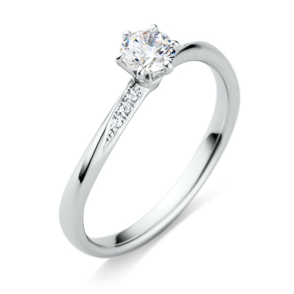 PT950 ナチュレル ダイヤモンド サイドストーン リング 0.3ct