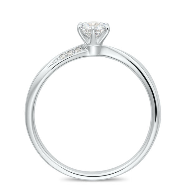 PT950 ナチュレル ダイヤモンド サイドストーン リング 0.3ct