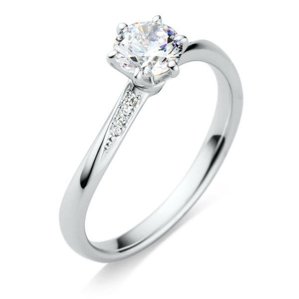 PT950 ナチュレル ダイヤモンド サイドストーン リング 0.5ct
