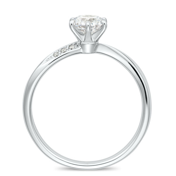 PT950 ナチュレル ダイヤモンド サイドストーン リング 0.5ct