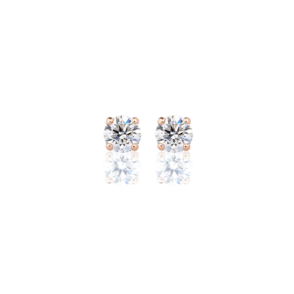 K18PG アイコニック4ポイント ダイヤモンド スタッド ピアス 0.3ct