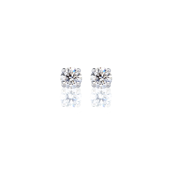 PT900 ダイヤモンド 4本爪 スタッドピアス for 0.3ct アイコニック