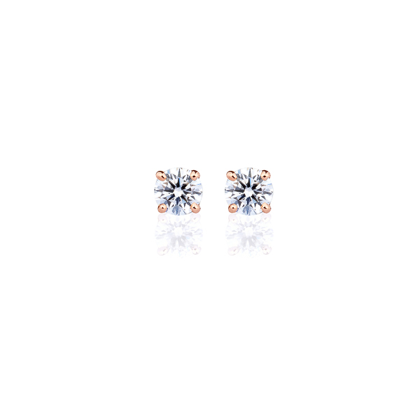 K18PG アイコニック4ポイント ダイヤモンド スタッド ピアス 0.2ct
