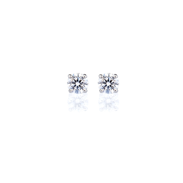 PT900 アイコニック4ポイント ダイヤモンド スタッド ピアス 0.2ct