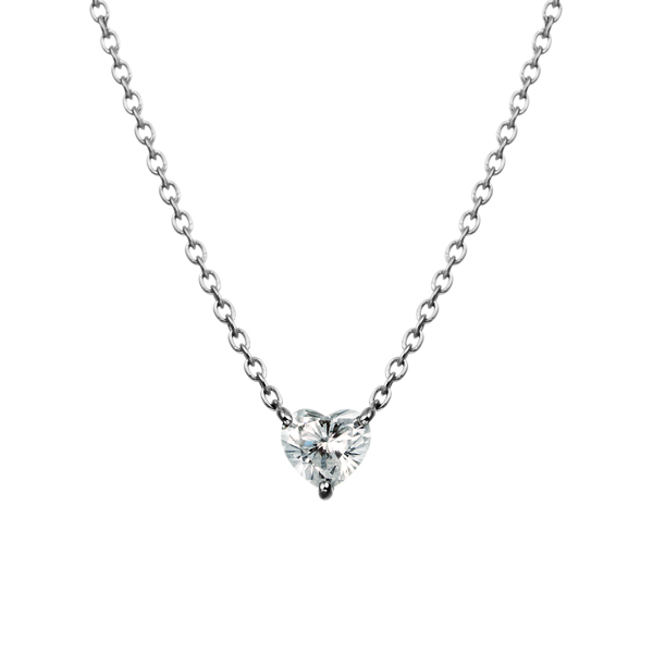 PT900 ハートブリリアントカット ダイヤモンド ペンダント 0.15ct