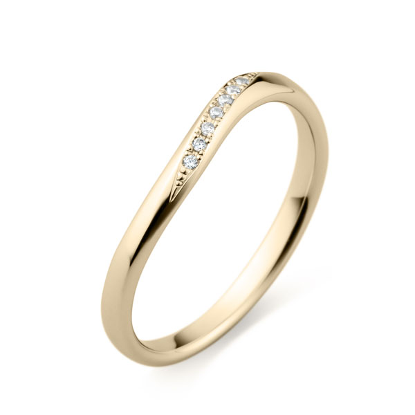 K18CG ナチュレル ダイヤモンド エングレーブ リング 2.1mm 4-14