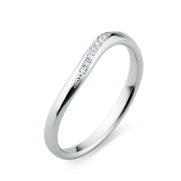 PT950 ナチュレル ダイヤモンド エングレーブ リング 2.1mm 4-14