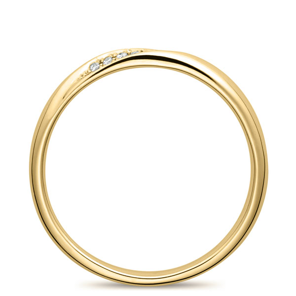 K18YG ルリエ ダイヤモンド エングレーブ リング 2.2mm 4-14