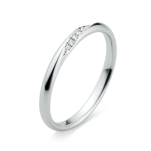 PT950 ルリエ ダイヤモンド エングレーブ リング 2.0mm 4-14