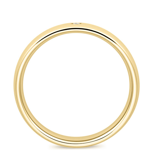 K18YG オーバル ダイヤモンド 1pc リング 3.5mm 14.5-20