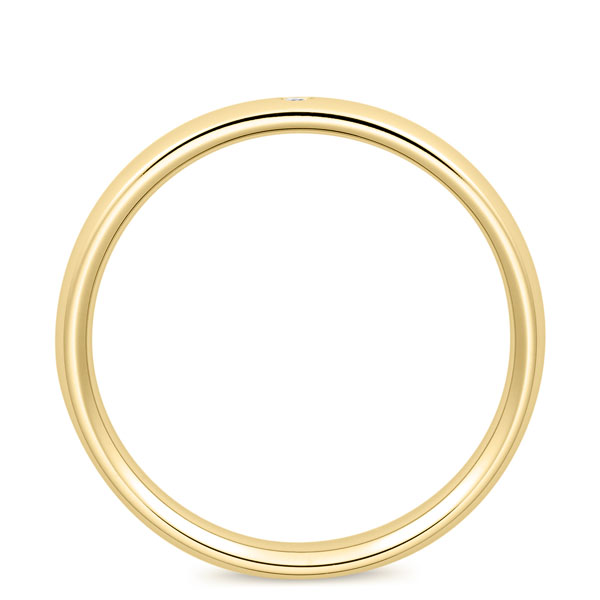 K18YG オーバル ダイヤモンド 1pc リング 2.3mm 4-14