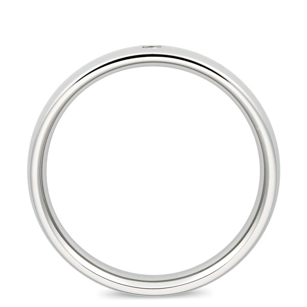 PT950 オーバル ダイヤモンド 1pc リング サティーン 3.0mm 4-14