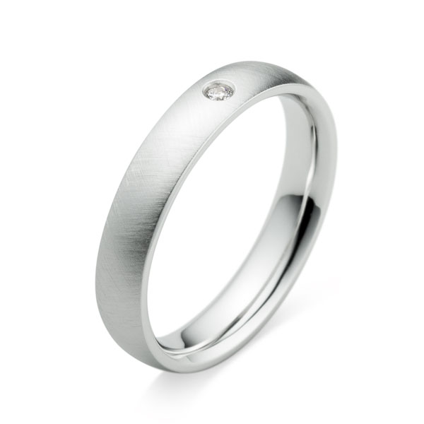 PT950 オーバル ダイヤモンド 1pc リング サティーン 3.5mm 4-14