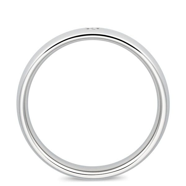 PT950 オーバル ダイヤモンド 1pc リング サティーン 3.5mm 4-14