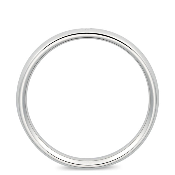 PT950 オーバル ダイヤモンド 1pc リング サティーン 2.3mm 4-14