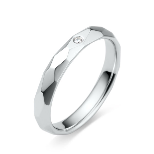 PT950 ヴィオン ダイヤモンド 1pc リング 3.0mm 4-14