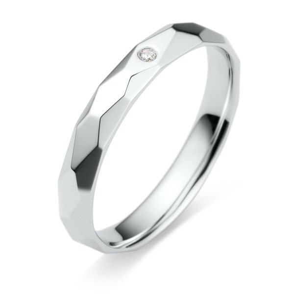 PT950 ヴィオン ダイヤモンド 1pc リング 3.5mm 14.5-20