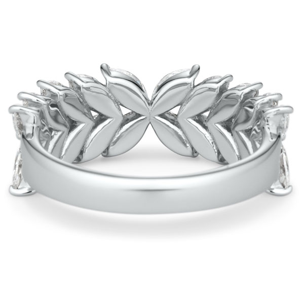 PT950 フォリア マーキスカット ラボグロウン ダイヤモンド ハーフエタニティ リング 7.2mm 4-17