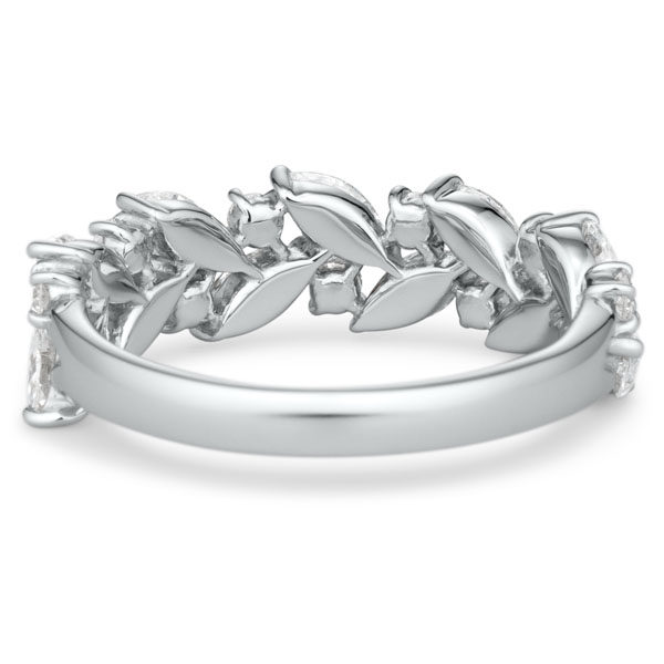 PT950 レフィナ マーキスカット ラボグロウン ダイヤモンド ハーフエタニティ リング 5.8mm 4-17