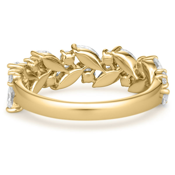 K18YG レフィナ マーキスカット ラボグロウン ダイヤモンド ハーフエタニティ リング 5.8mm 4-17